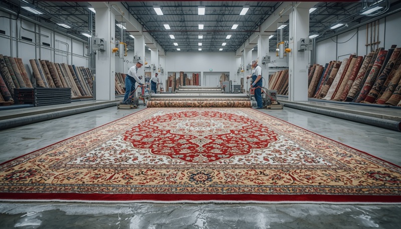 تصویر یک کارگاه شست و شوی فرش